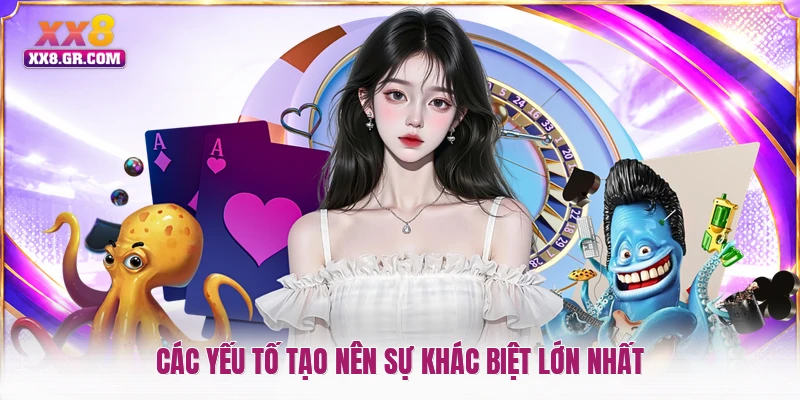 Các yếu tố tạo nên sự khác biệt lớn nhất
